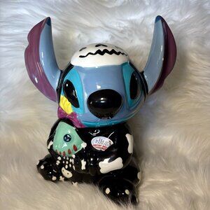 NEW Disney Lilo & Stitch Halloween Skeleton Stitch Ceramic Cookie Jar